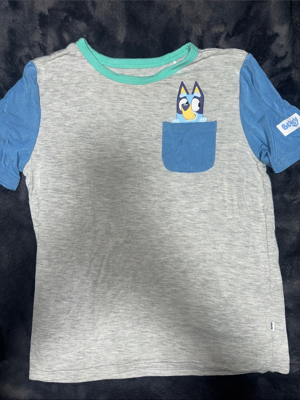 Little Sleepies Bluey Play Collection pocket shirt size 6